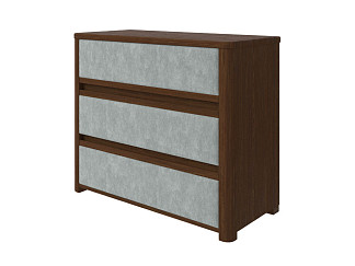 Комод Орматек Wood Soft (Ткань/Массив (сосна) Мокко (сосна) с брашированием/Бентлей Дымчатый) 90x40