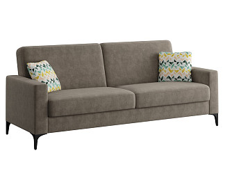 Орматек Диван-кровать Scandi (Ткань: Велюр Вивальди 5 серо-коричневый) 120x200