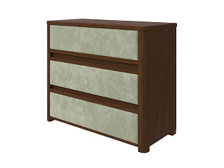 Комод Орматек Wood Soft (Ткань/Массив (сосна) Мокко (сосна) с брашированием/Лофти Олива) 90x40