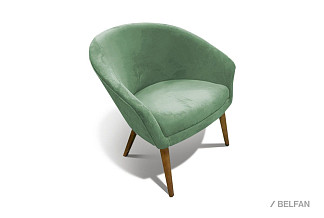 "Тиана" кресло; нераскл.; 12; дуб лак; Velutto 30 (гр. 1/СМ)