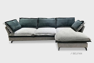 "Grand" диван с оттоманкой; нераскл.; 2L8R; правый; Idol 2.0\28+Glow 15+Glow 15 (гр. 2/ТД+МТХ)