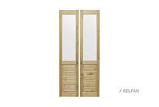 Комплект дверей к стеллажу "Рауна-20"; бейц-масло