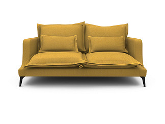 Орматек Mores 2-х местный прямой Soft (Ткань: Шенилл Canvas yellow) 104x186