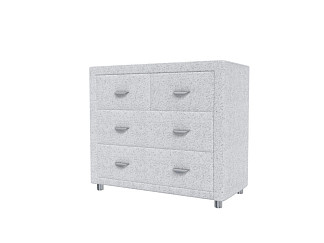 Комод Verda 2/4 (Ткань: Микрошенилл Rialto Белый кварц) 92x48