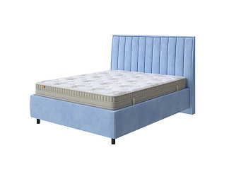 Кровать Majesty с ПМ + Матрас Millenium (Ткань: Велюр Teddy Небесно-голубой) 180x200