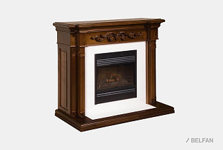 Панель декоративная под камин "Престиж"; ГМ 5997; беловежский орех