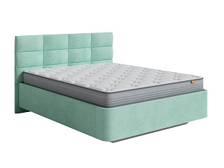 Кровать Fly Como (Veda) 8 + Матрас Orto Comfort Hard (Ткань: Велюр Teddy Мятный) 140x200