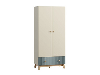 Шкаф детский Финни 2-96x210 Серо-зеленый