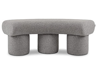 Банкетка Плум-2 Букле Серый