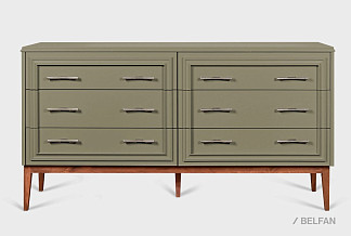 Комод "Сакраменто" 6; олива, орех