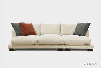 "Леформ" диван 3-х модульный; нераскл.; 1L2R; деревянные 120 венге; Ideal Milk 10+Ideal Milk 10+Ideal col. Vizon 13+Ideal col. Bakir 14 (гр. 2/Турция)