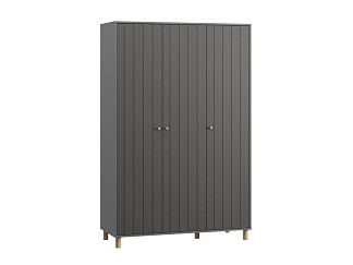 Распашной шкаф Моррис 3-134x205 Графитовый