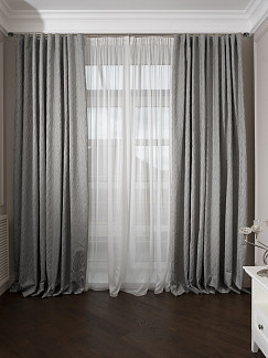 121GD-00025 Портьера Mesh голубой 275*260