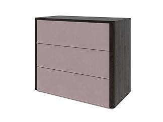 Комод Verda Bliss M (Ткань/Массив (дуб) Венге (дуб)/Manhattan 4 Розовый жемчуг) 79x90
