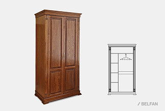 Шкаф для одежды 2-х дв. "Верди Люкс 2/2"; черешня