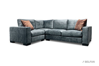 "Лофт-S" диван угловой; раскл.; 2MR901L; "Ифагрид" (1350х1880); венге; Palladium 14 (38631)+Palladium 14 (38631)+Palladium 05 (38638) (гр. 1)