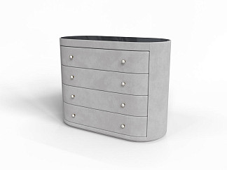 Комод Verda Classic (Ткань: Микровелюр Laska 05 Утренний туман со стеклом Gray ручка Антик) 53x106