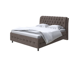 Кровать Como (Veda) 4 с ПМ + Матрас Orto Comfort Middle (Ткань: Велюр Casa Кофейный) 200x200