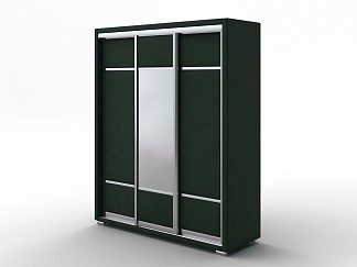 Шкаф Орматек Шкаф-купе 3х дв Orma Soft 2 (1 зеркало) (Ткань: Микровелюр Laska 19 Папоротник) 177x60