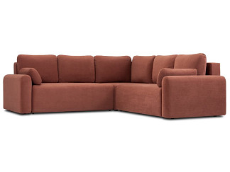 Диван угловой Кирмас-5 Велюр Терракотовый