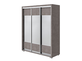 Шкаф Орматек Шкаф-купе 3х дв Orma Soft 2 (3 зеркала) (Ткань: Велюр Sohu Латте) 177x60