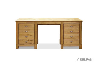 Стол письменный "Рауна" 08 (2 тумбы); бейц-масло