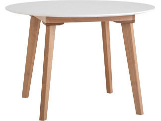 Кухонный стол Крит 110 раскладной Белый/Натуральный