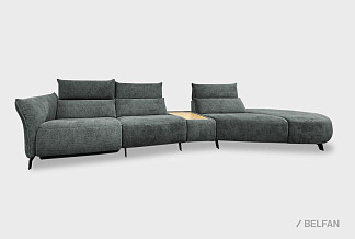 "Флойд" диван индивидуальной  модификации; нераскл.; 1EL+10+1T+7R; PANDORA 303  (гр 1/БК)