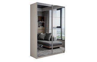 Шкаф-купе Lux зеркальные фасады / Кашемир
