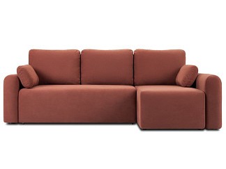 Диван угловой Кирмас-2 Велюр Терракотовый