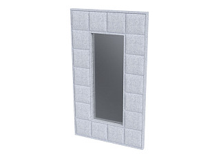 Зеркало Verda Chocolate (Ткань: Микрошенилл Rialto Белое золото) 128x6