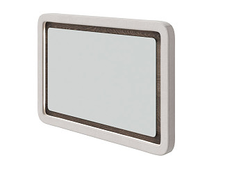 Зеркало Орматек Megapolis (ЛДСП Кантербери+ткань Дуб Кантербери/Manhattan Цветочный белый) 95x65