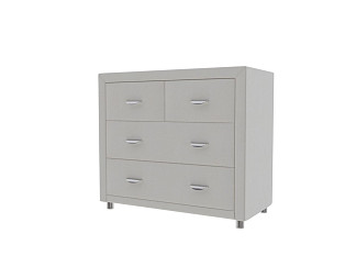 Комод Verda 2/4 (Ткань: Микровелюр Marino 2 Молочный) 92x48