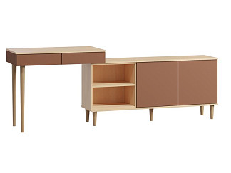 Стол-тумба Элвуд 220x78 Терракотовый
