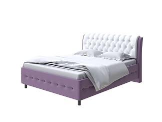 Кровать Como (Veda) 4 с ПМ + Матрас Orto Comfort Middle (Экокожа Слива/Белый) 200x200