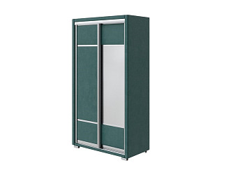 Шкаф Орматек Шкаф-купе 2х дв Orma Soft 2 (1 зеркало) (Ткань: Велюр Sohu Лазурь) 119x60