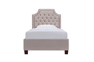 N-BS2022-90 CR Кровать велюр крем-брюле 213*103*126см