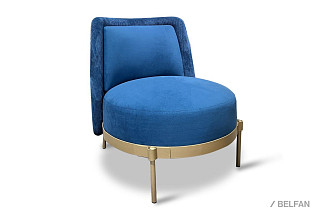 "Ливио" кресло; нераскл.; золото; Velutto 54+Vertical 768 (гр. 1/СМ)