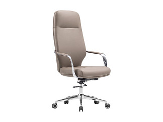 Офисное кресло Хоберт Экокожа Бежевый/Хром