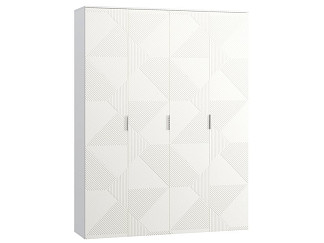 Распашной шкаф Шелтон 4-183x240 Белый