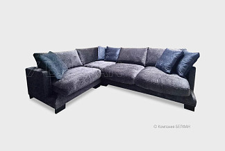 "Леформ" диван угловой; нераскл.; 1L902R; левый; венге; Swell col. darkgrey+Swell col. darkgrey+Swell col. navy+Swell col. navy (гр.4/Турция)