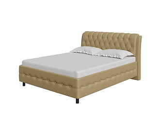 Кровать Como (Veda) 4 с ПМ + Матрас Orto Comfort Middle (Экокожа Бежевый) 200x200