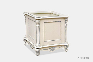 Подставка под цветы "Алези 2"; слоновая кость с серебром