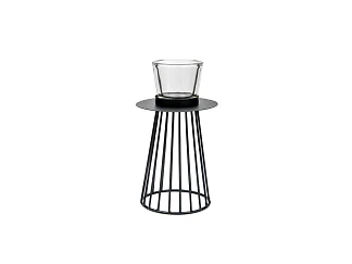 Подсвечник Fancy Black 22см