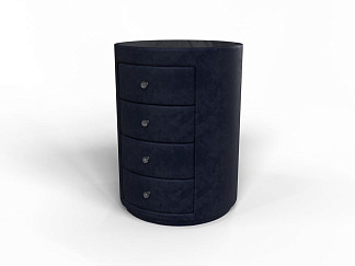 Тумба Verda Classic (Ткань: Микровелюр Laska 32 Синий кит (Verda)) 51x53