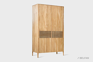 Шкаф для одежды 2-х дверный "Бергамо"; дуб натуральный