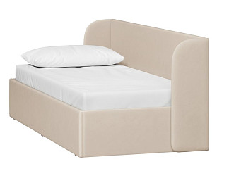 Кровать Милтон 90 Велюр Светло-бежевый