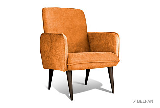 Кресло "Стью"; нераскл.; венге; Velvet Lux 62 (гр. 1/СМ)