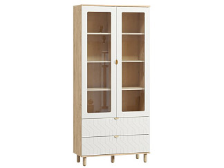 Витрина Теджонс 2-93x204 Деко ​Белый/Дуб Ирландский