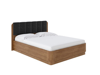 Кровать Орматек Wood Home 2 с подъемным механизмом (Ткань: Флок Антик (сосна) с брашированием/Бентлей Серый космос) 200x220